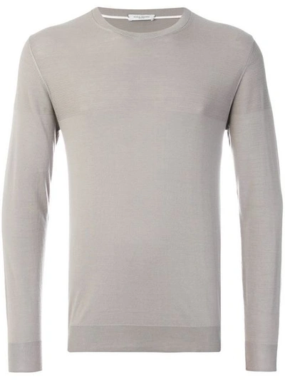 Paolo Pecora Crew Neck Jumper - Grey In Grey