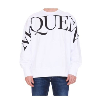 Alexander Mcqueen Logo Sweatshirt In White