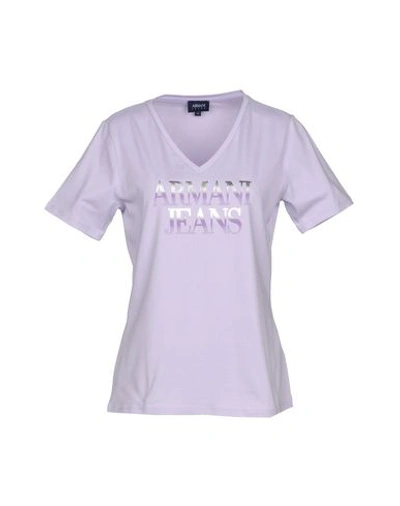 Armani Jeans T-shirt In Light Purple