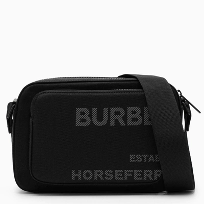 Burberry Black Messenger Bag With Logo