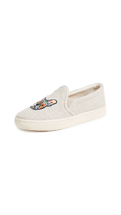 Soludos Frenchie Slip On Sneakers In Light Gray