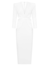 Zhivago Go Your Own Way Cutout Midi Dress In White