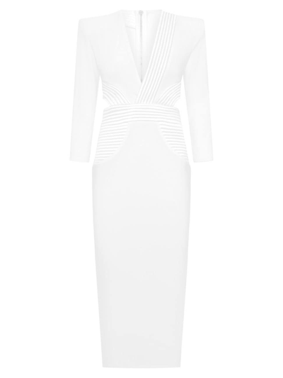 Zhivago Go Your Own Way Cutout Midi Dress In White