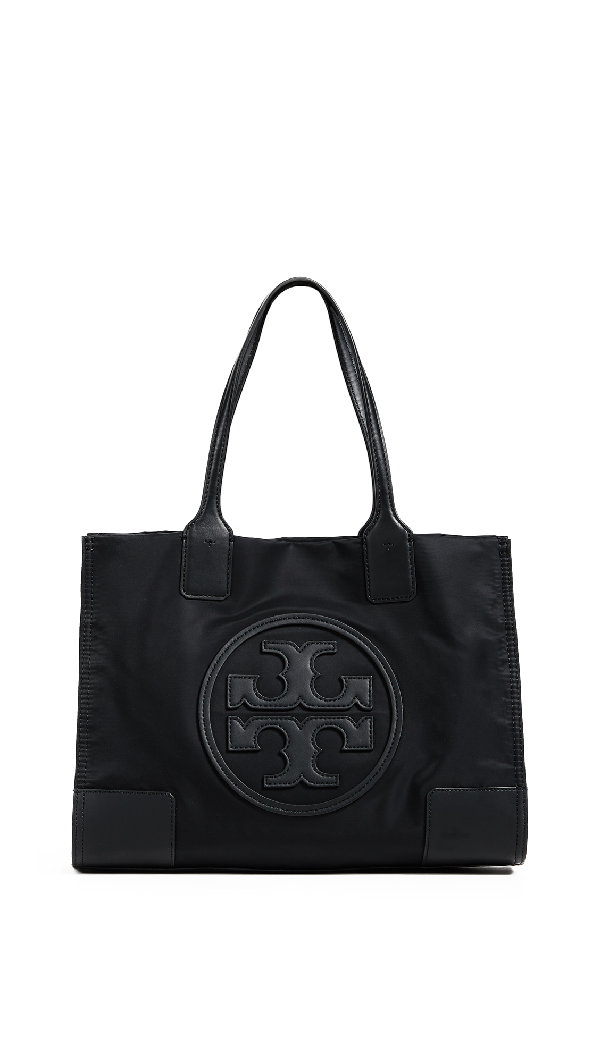 ella mini patent leather trimmed nylon tote