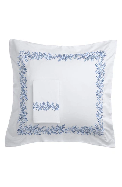 Melange Home 600 Thread Count Cotton Floral Pillow Shams In Blue