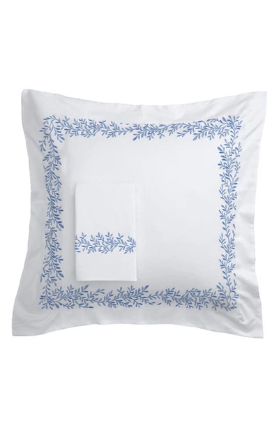 Melange 600 Thread Count Cotton Floral Pillow Shams In Blue