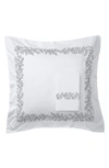 Melange 600 Thread Count Cotton Floral Pillow Shams In Grey