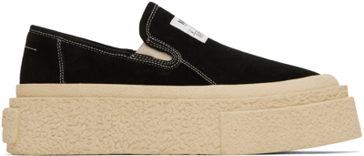 Mm6 Maison Margiela Oversize Sole Slip-on Trainer In Black