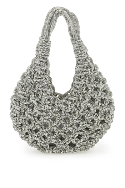 Mvp Wardrobe 'diamond' Hobo Bag In Silver