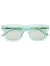 Tom Ford Fausto Square-frame Sunglasses In Shiny Light Blue / Blue