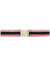 Gucci Square Buckle Waist Belt In Pink & Purple