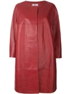 Desa Collection Panelled Cape Coat - Red