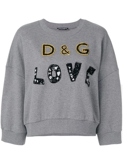 Dolce & Gabbana D&g Love Jumper In Grey