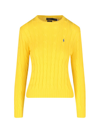 Polo Ralph Lauren Polo Pony Cable-knit Jumper In Yellow