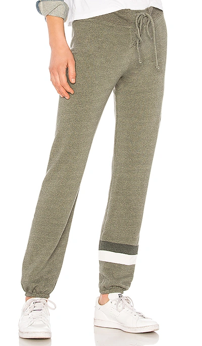 Sundry Lace Up Sweatpant In Green