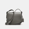 Coach Saddle 23 In Heather Grey/black Copper