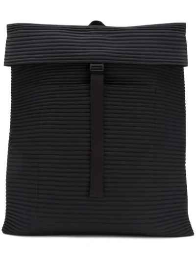 Issey Miyake Pleated Rectangle Backpack In 15