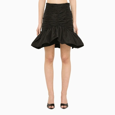 Patou Mini Bloom Skirt In Black