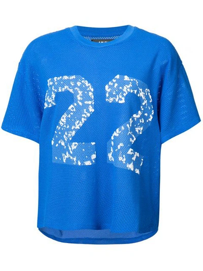 Amiri 22 Mesh Cropped T-shirt - Blue