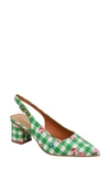 Lisa Vicky Zee Pointed Toe Slingback Pump In Green Cherry