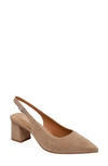 Lisa Vicky Zee Pointed Toe Slingback Pump In Tan Camel