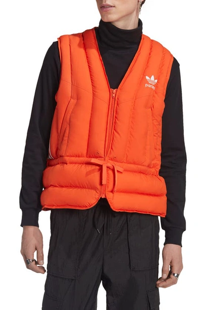 Adidas Originals Adicolor Parley Recycled Polyester Vest In Orange