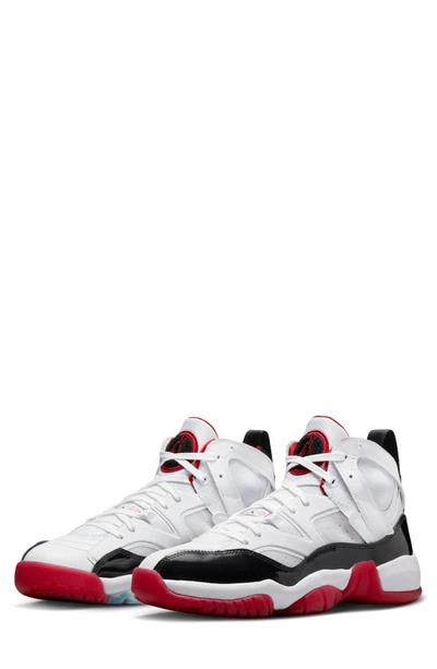 Jordan Jumpman Two Trey "bred Concord" Trainers In White/black/gym Red
