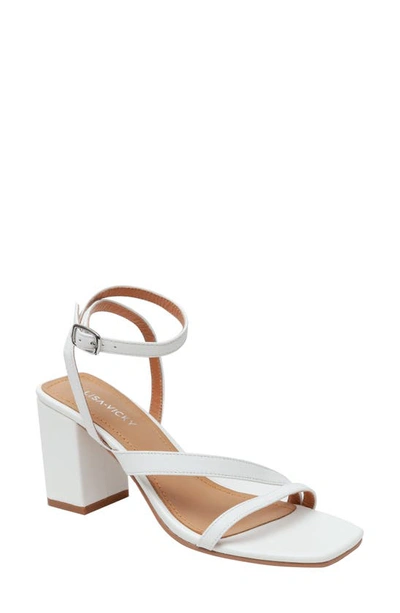 Lisa Vicky Violet Ankle Strap Sandal In White