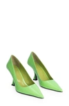 By Far Viva Pointed Toe Pump In Fresh Green