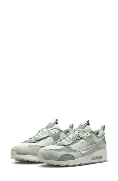 Nike Women's Air Max 90 Futura Shoes In Summit White/summit White/mica Green/light Silver/photon Dust