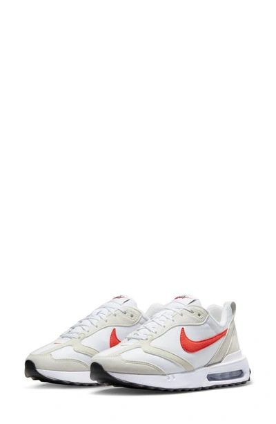 Nike Women's Air Max Dawn Shoes In White/picante Red/light Bone