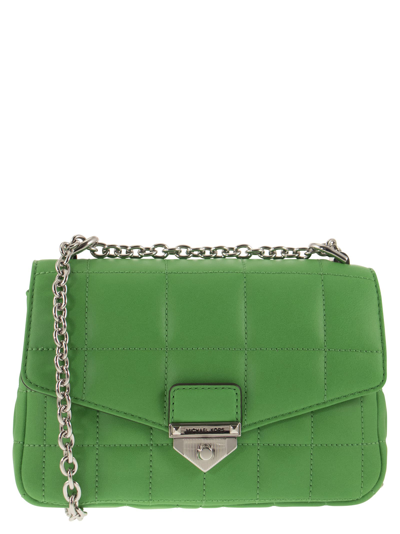 Michael Kors Soho Small Quilted Leather Shoulder Bag In Vert