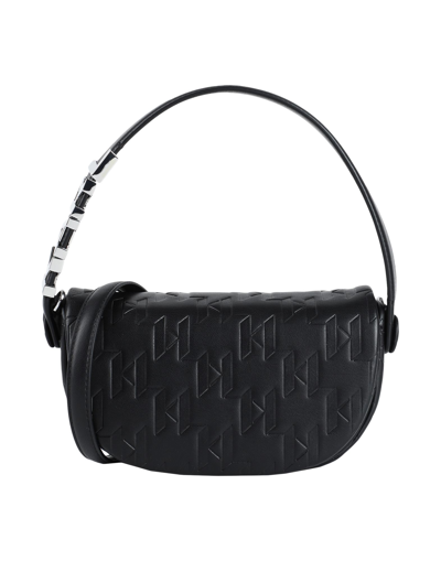 Karl Lagerfeld K/swing Sm Baguette Woman Handbag Black Size - Recycled Leather, Polyurethane, Polyes