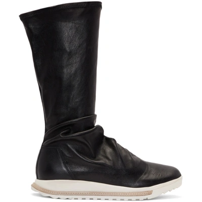 Rick Owens Hood Off-the-runway Dirt Grafton Sock Shoes In 09 Black