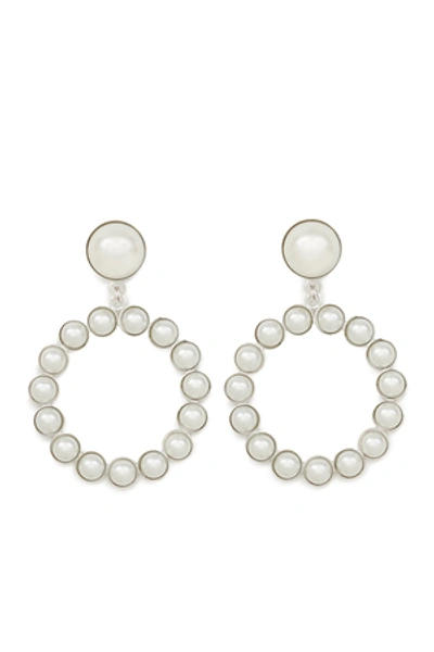 Alessandra Rich Opening Ceremony Pearl Circle Earrings