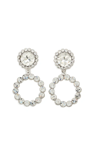 Alessandra Rich Opening Ceremony Crystal Circle Earrings