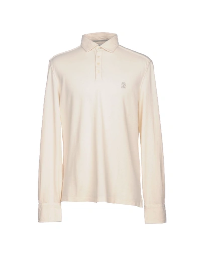 Brunello Cucinelli Polo Shirt In Ivory