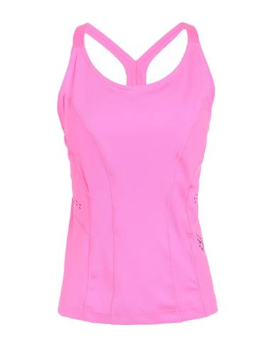 Adidas By Stella Mccartney Logo-print Panelled Tank Top In Fuchsia