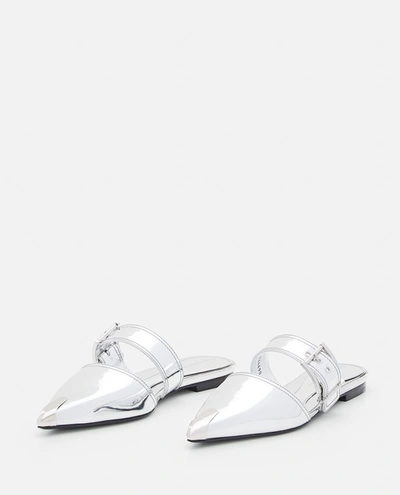 Alexander Mcqueen Sandals Ivory In Silver