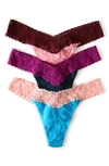 Hanky Panky Original Rise Lace Thongs In Isr/nob/pn