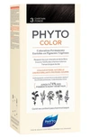 Phyto Color Permanent Hair Color In 3 Dark Brown