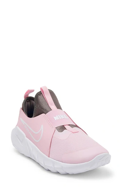 Nike Kids' Flex Runner 2 Slip-on Running Shoe In Pink/ White/ Pewter/ Blue