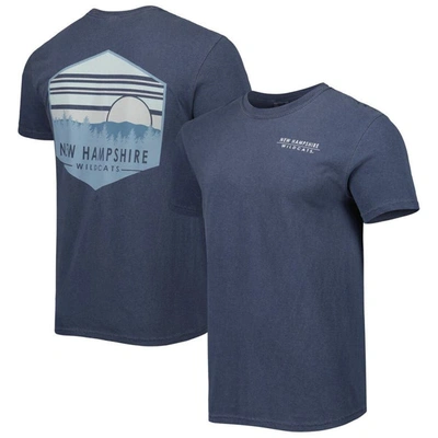 Image One Navy New Hampshire Wildcats Landscape Shield T-shirt