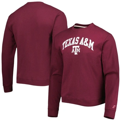 League Collegiate Wear Maroon Texas A&m Aggies 1965 Arch Essential Lightweight Pullover Sweatshirt