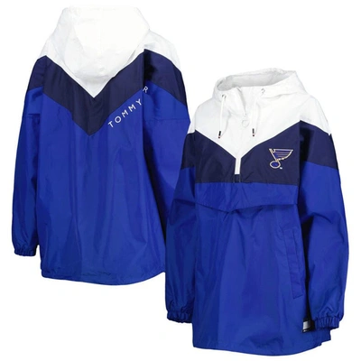 Tommy Hilfiger Navy/blue St. Louis Blues Staci Half-zip Windbreaker Jacket