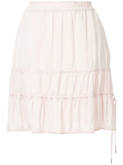 Marc Cain Ruffle Detail Skirt In Pink