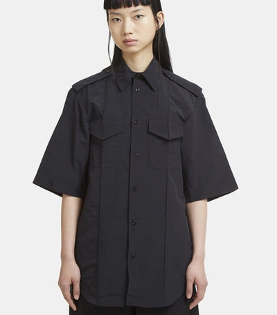 Yang Li Oversized Short Sleeve Shirt In Black
