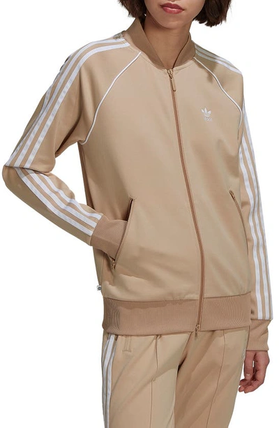 Adidas Originals Sst Track Jacket In Magic Beige