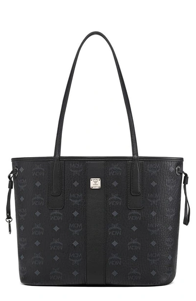 Mcm Small Liz Reversible Shopper In Black