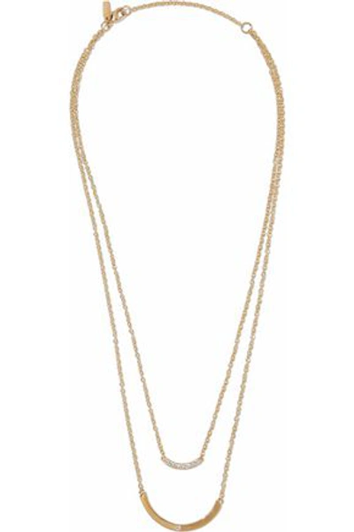 Elizabeth And James Woman Gold-tone Crystal Necklace Gold